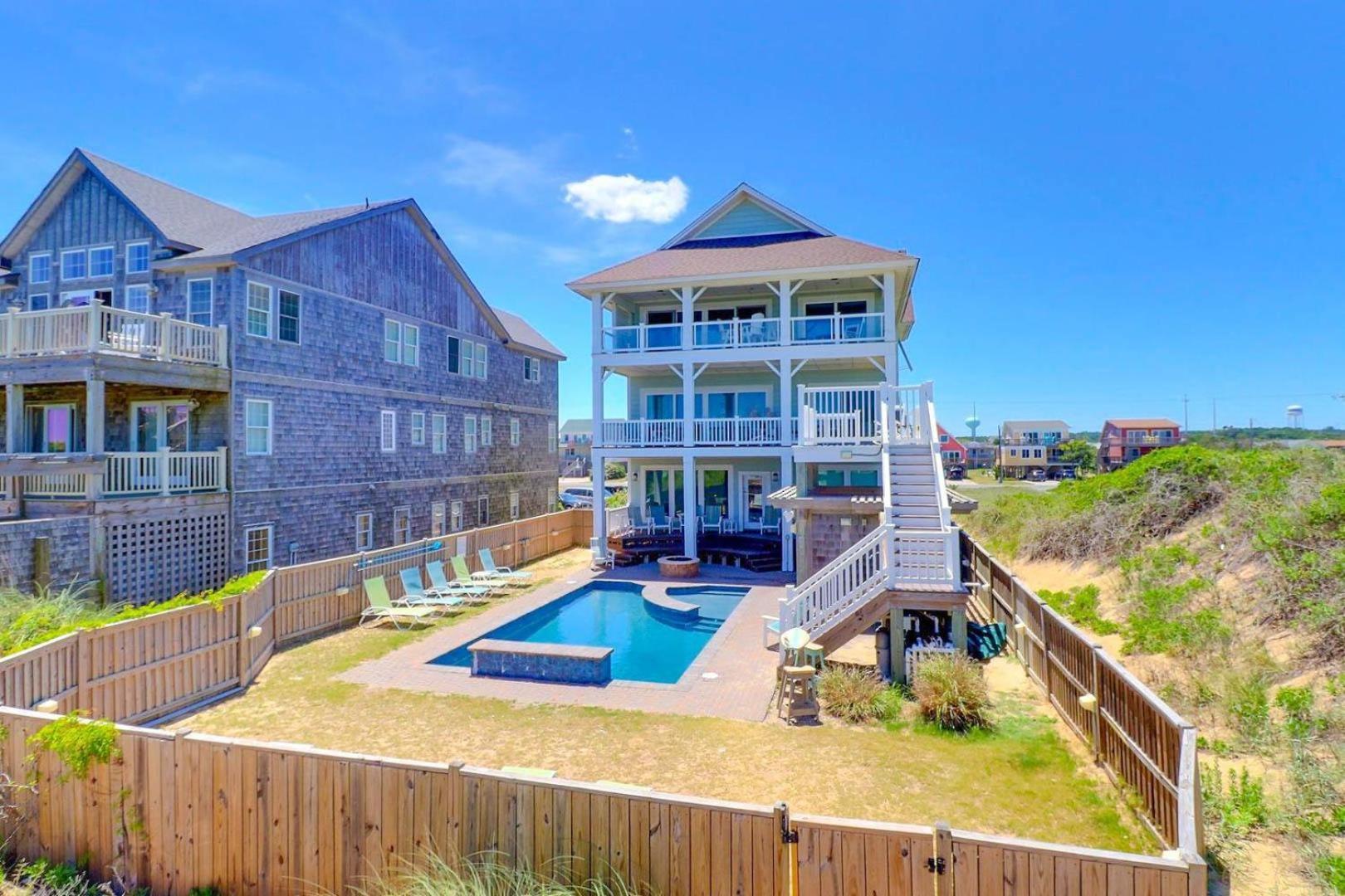 6007 Happy Sol Oceanfront Heatable Pool Villa Nags Head Exteriör bild
