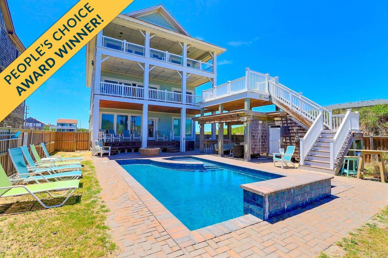 6007 Happy Sol Oceanfront Heatable Pool Villa Nags Head Exteriör bild